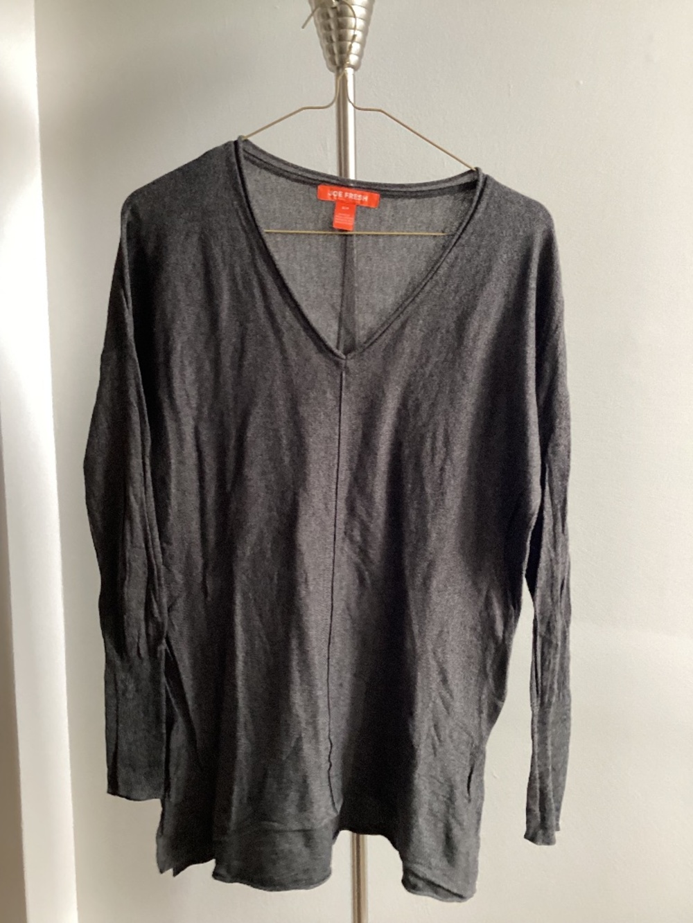 Dark olive heathered tunic sweater